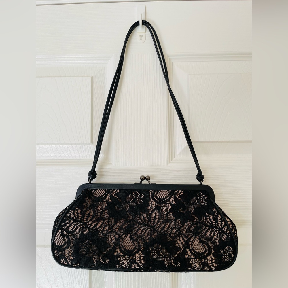 Casual Corner Black Lace Shoulder Bag